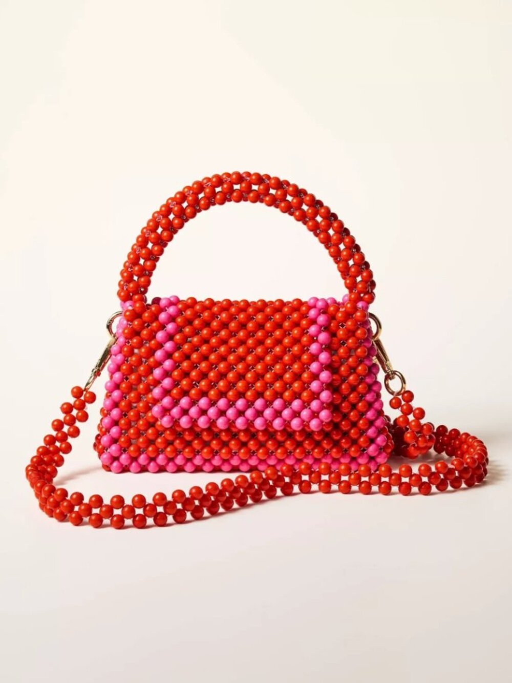 Kate Spade X Target Red Pink Beaded Handbag Crossbody